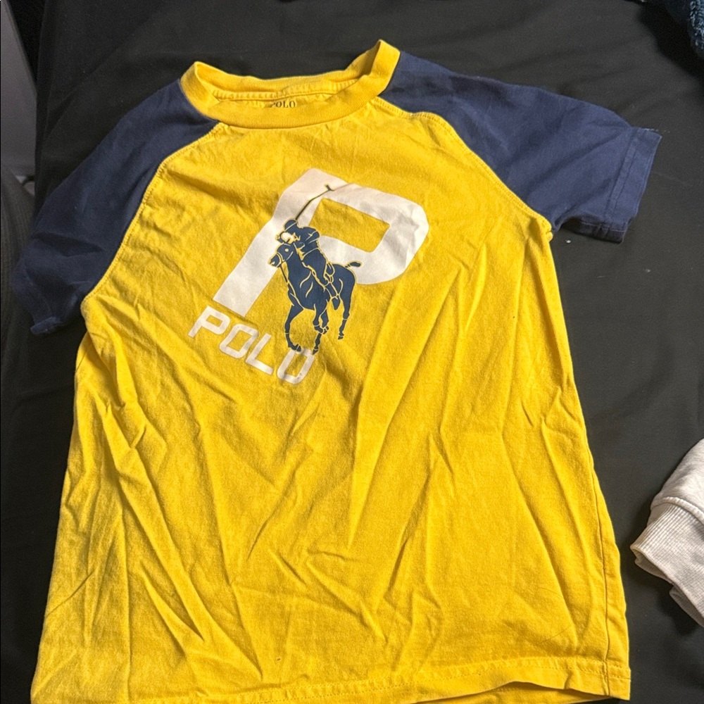 Polo by Ralph Lauren Kids Yellow and Navy Shirt